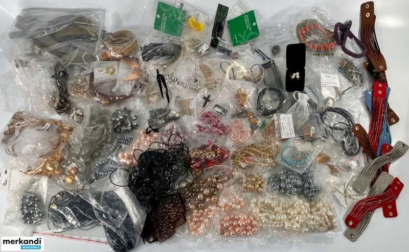 200 uds., joyas, pulseras, collares, pendientes, etc., stock restante al por mayor para revendedores