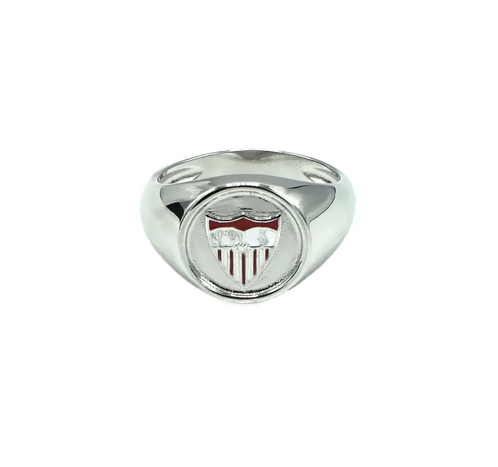 Anillo Sello plata escudo color