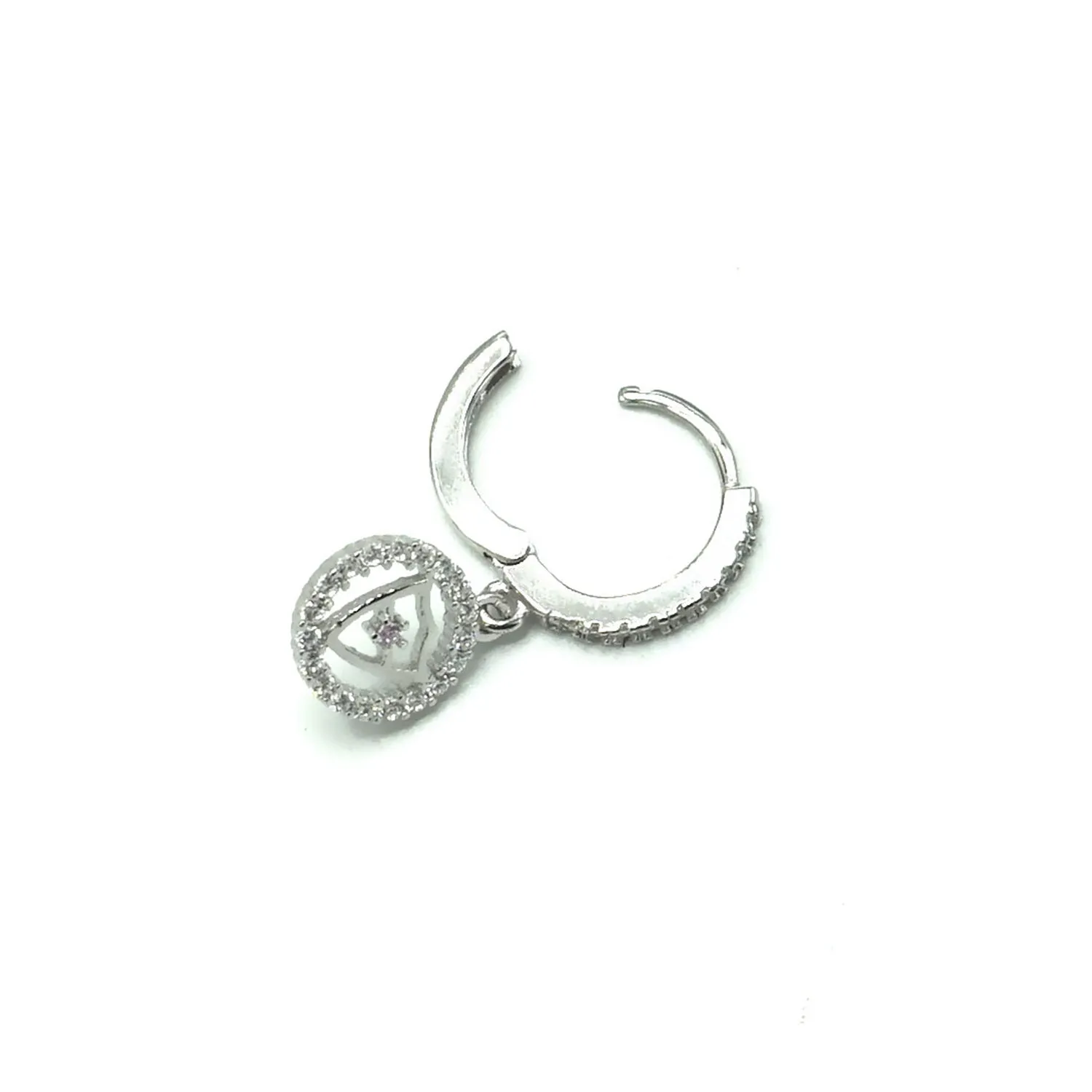 Argollas plata circonitas y escudo