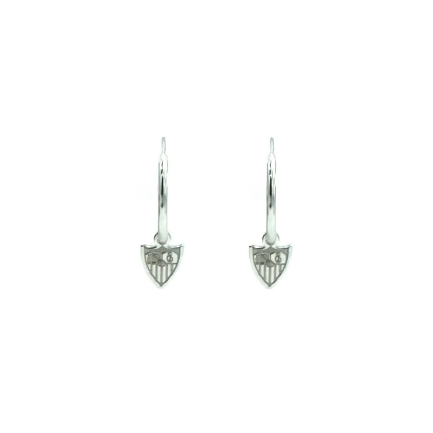 Argollas plata lisa con escudo