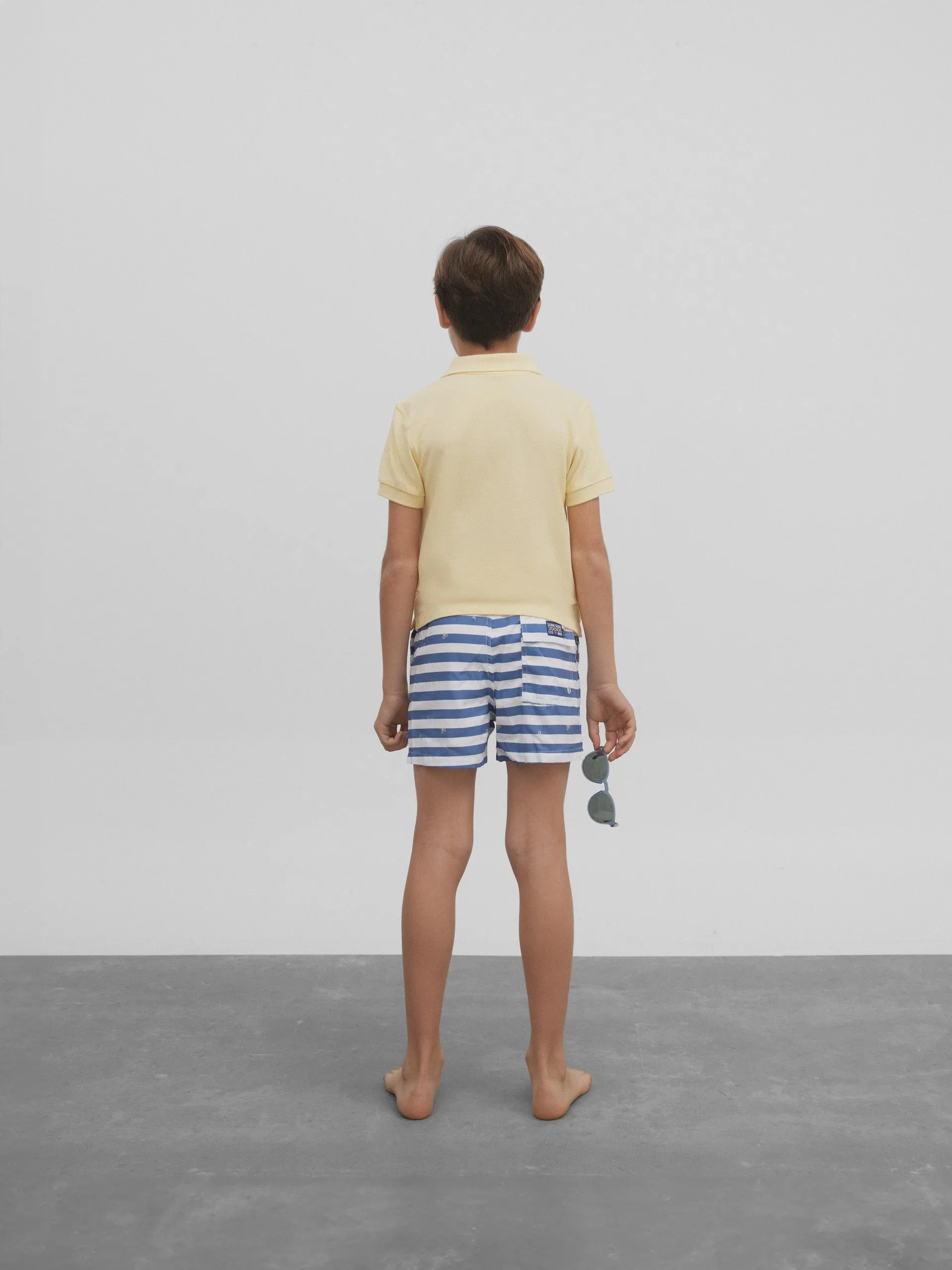 Bañador kids rayas blancas azules