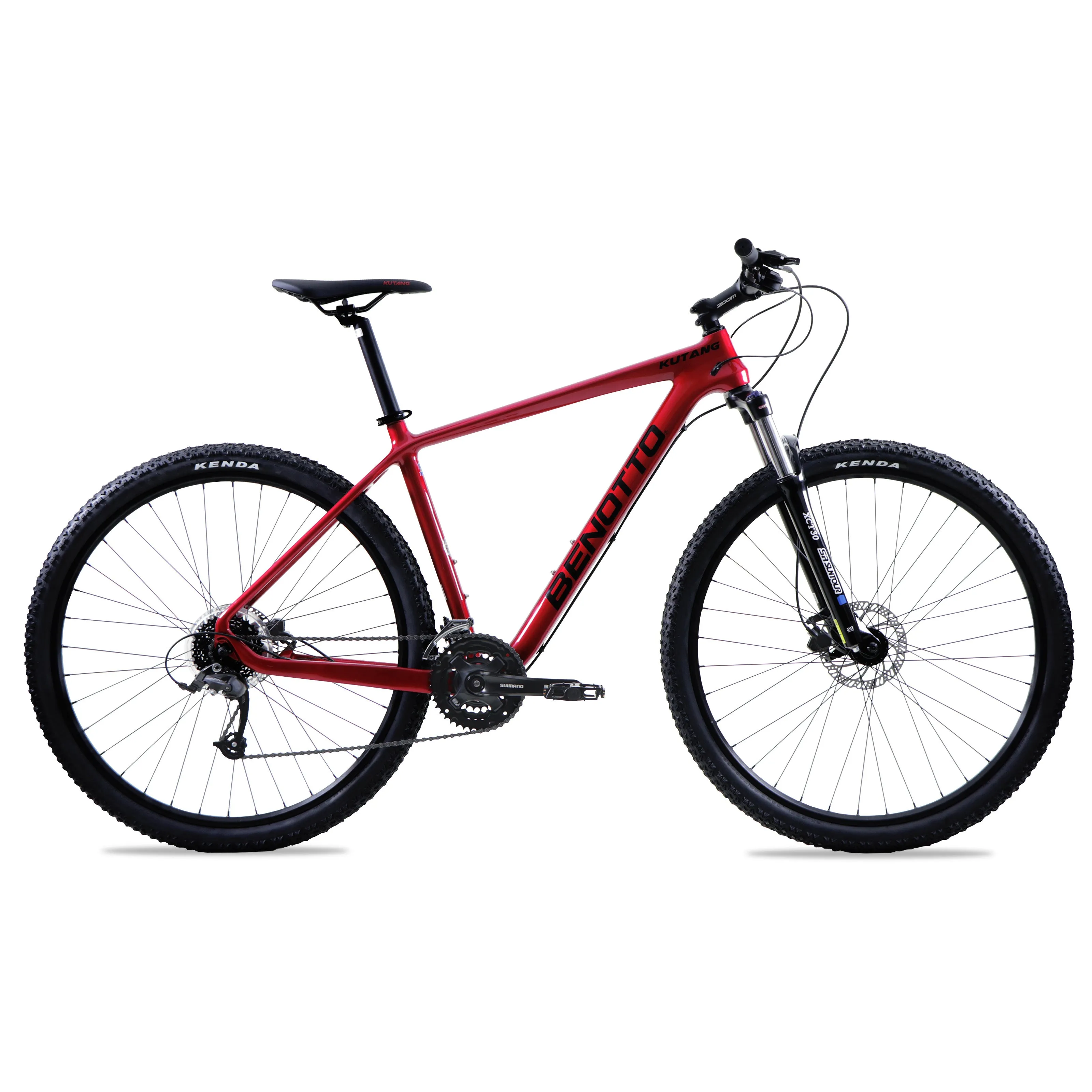 Bicicleta BENOTTO Montaa KUTANG CARBON FIBER R29 3x8 Shimano Frenos Doble Disco Hidraulico Carbon Rojo/Negro Talla:LL