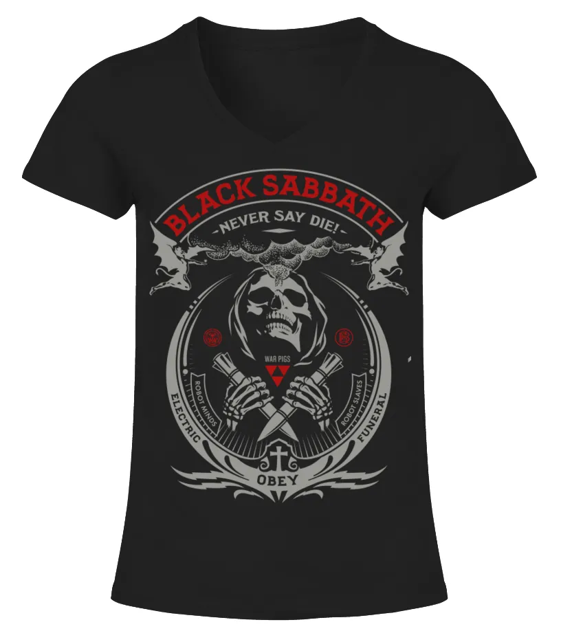 BK.Black Sabbath (16) Camiseta cuello pico Mujer