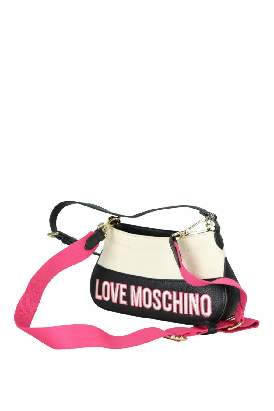 Bolso de hombro con maxilogo fucsia