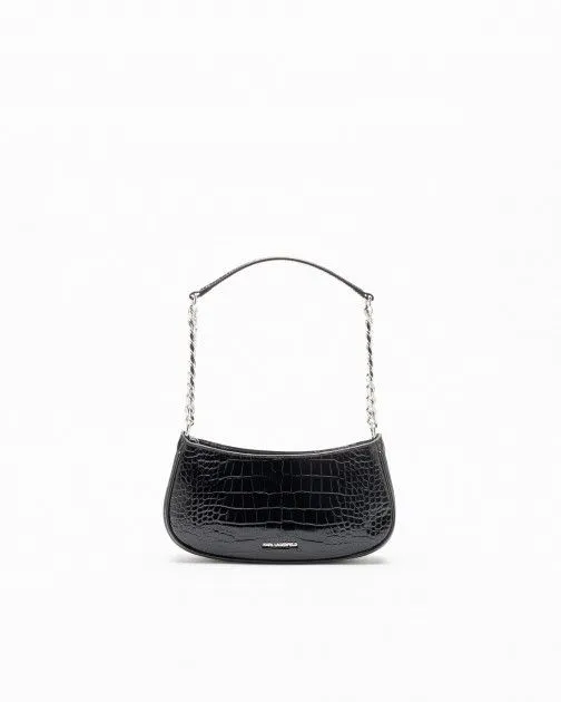 Bolso de hombro Karl Lagerfeld K/Kameo Shoulderbag Croc Negro
