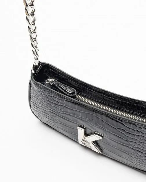 Bolso de hombro Karl Lagerfeld K/Kameo Shoulderbag Croc Negro
