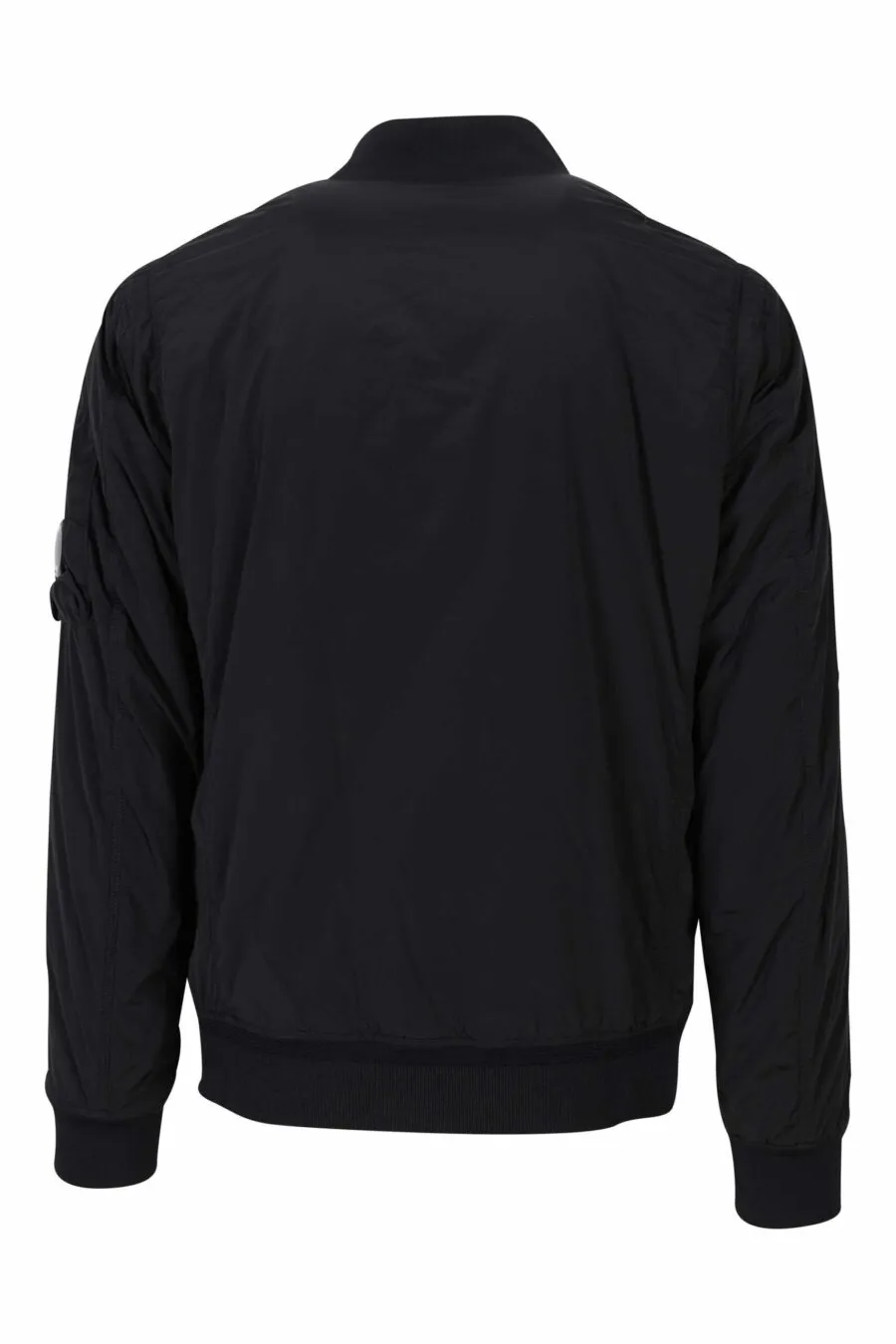 Bomber negra con logo lente lateral