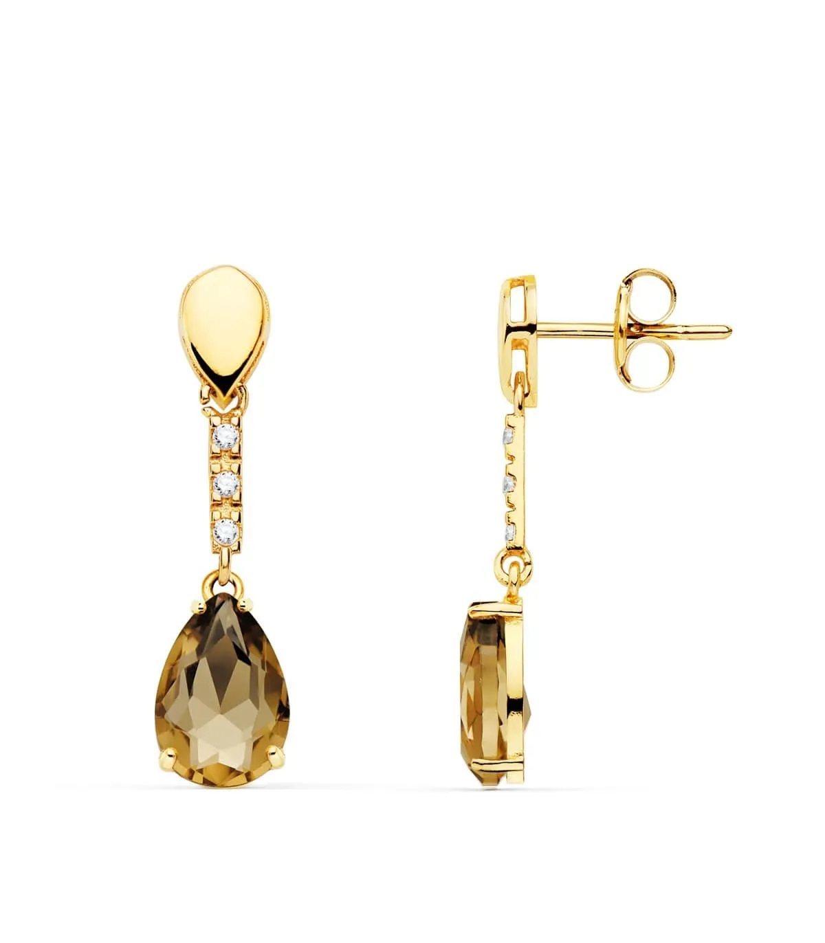 Boucles d'oreilles Broadway Or Jaune 18K Fumé
