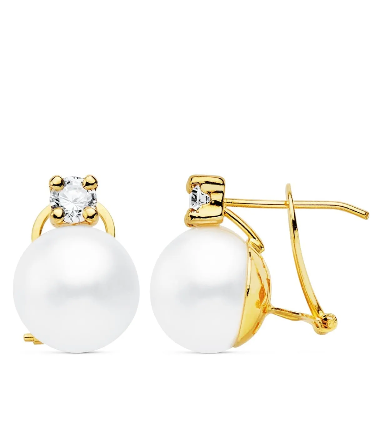 Boucles d'oreilles Femme Danae Or Jaune 18K Toi et Moi