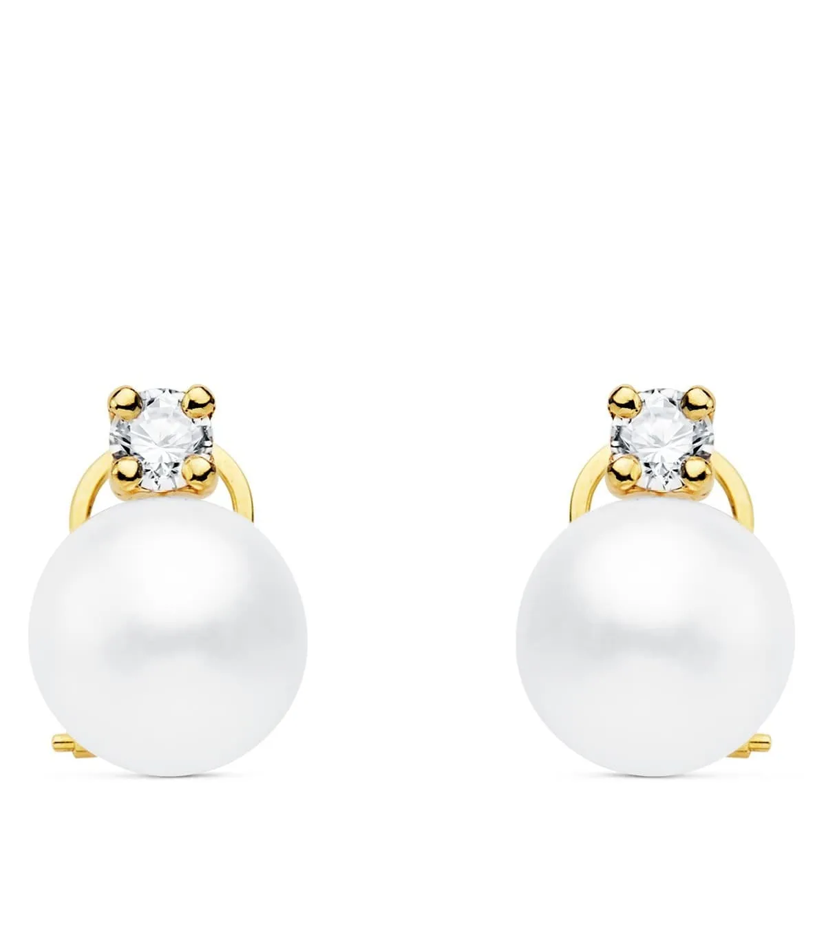 Boucles d'oreilles Femme Danae Or Jaune 18K Toi et Moi