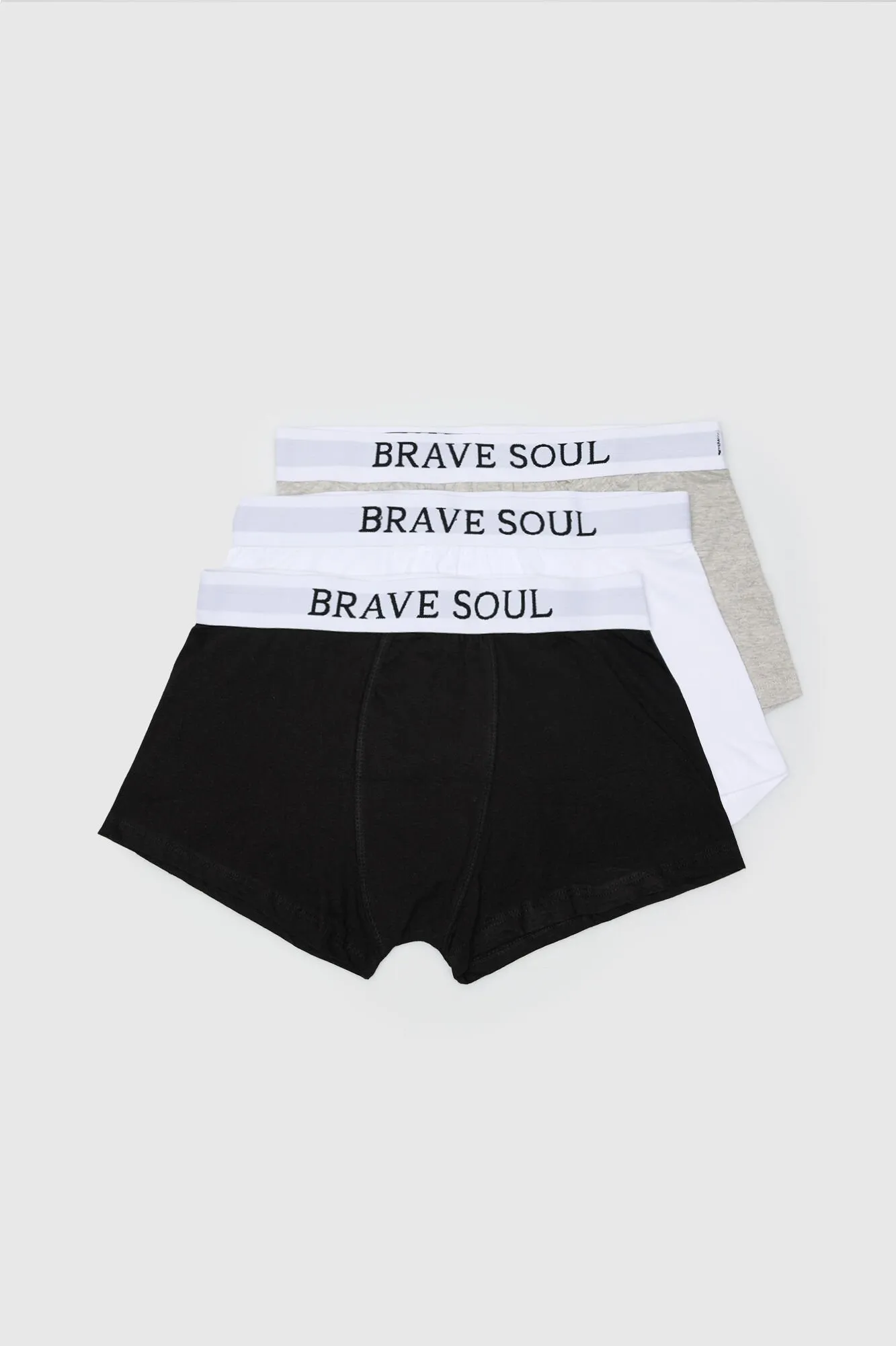 Brave Soul Pack de 3 boxers con logo