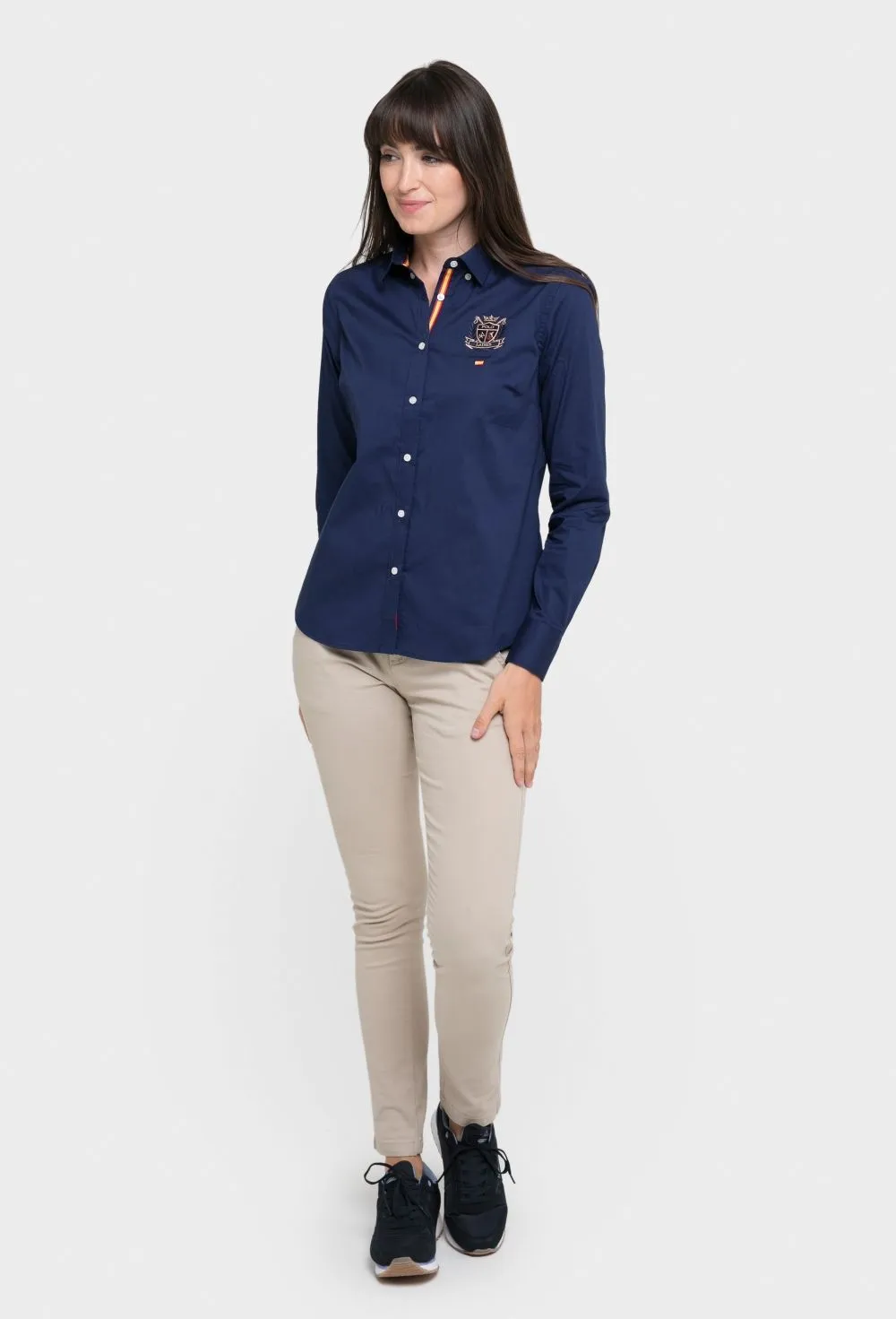 Camisa mujer Escudo España en azul marino