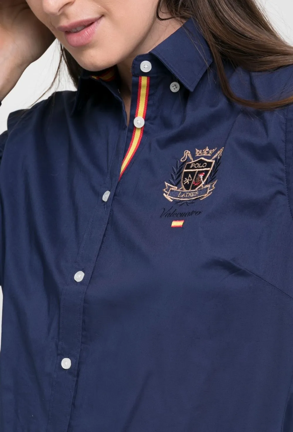 Camisa mujer Escudo España en azul marino