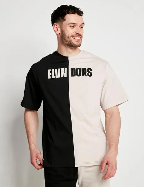 CAMISETA 11 DEGREES CUT & SEW  STONE / BLACK
