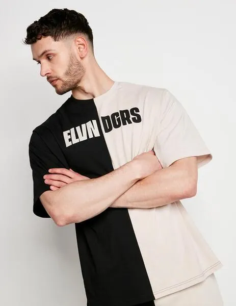 CAMISETA 11 DEGREES CUT & SEW  STONE / BLACK