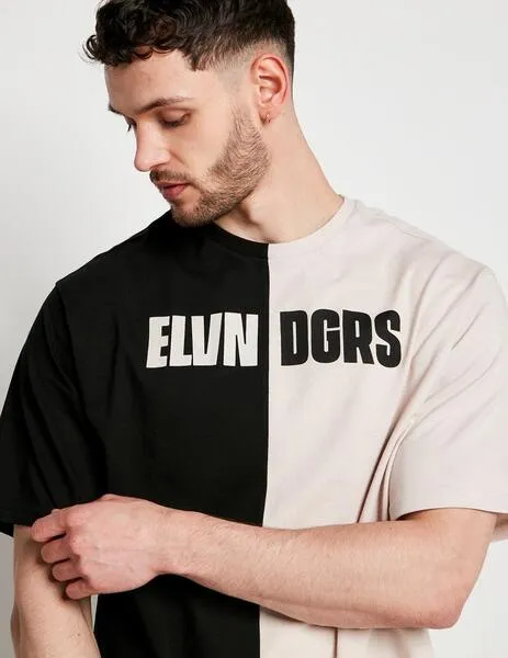 CAMISETA 11 DEGREES CUT & SEW  STONE / BLACK