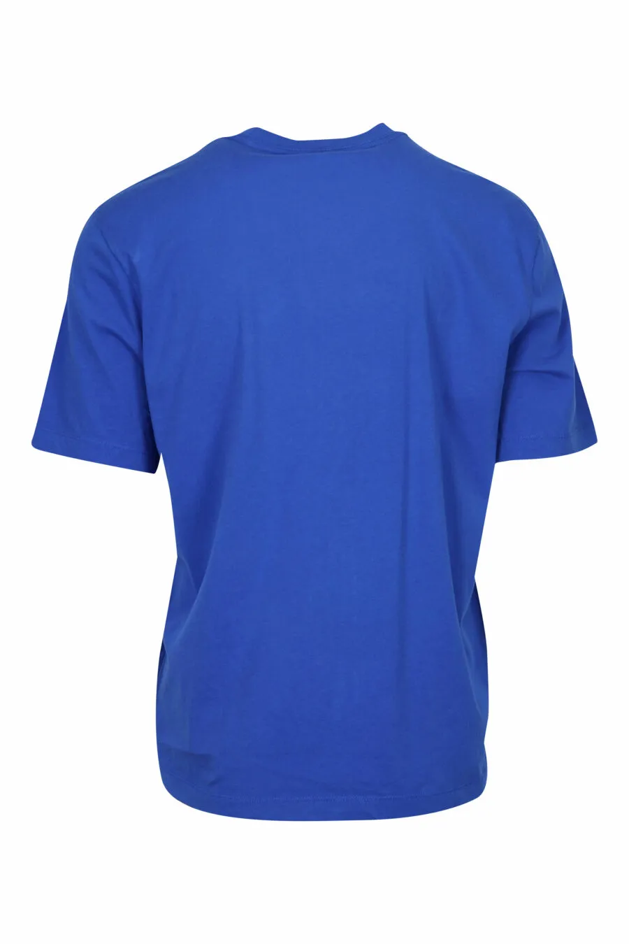 Camiseta azul con maxilogo escudo desgastado