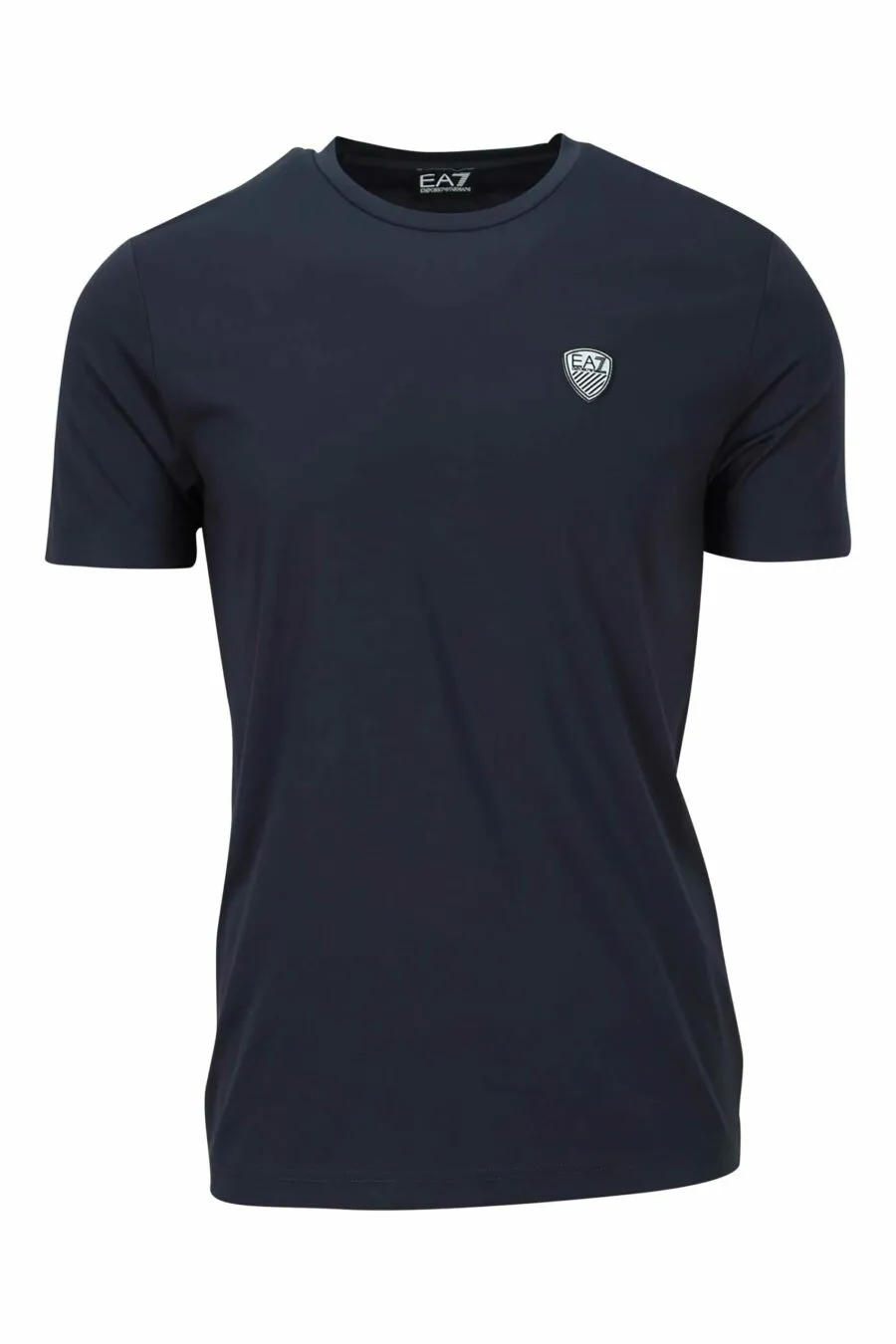 Camiseta azul marino con minilogo escudo 