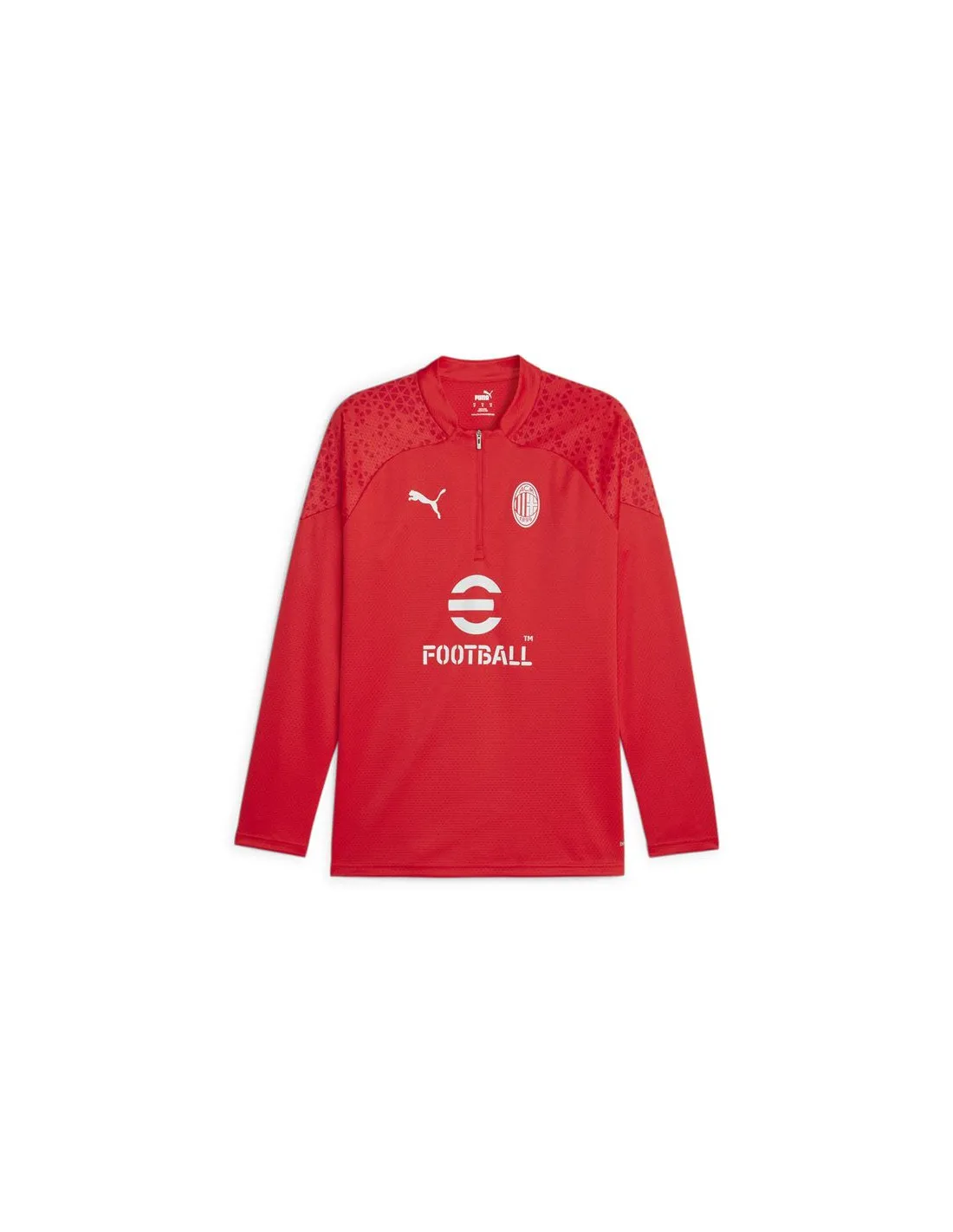 Camiseta de Fútbol Puma Ac Milan Training 1/4 Zip Hombre Rojo