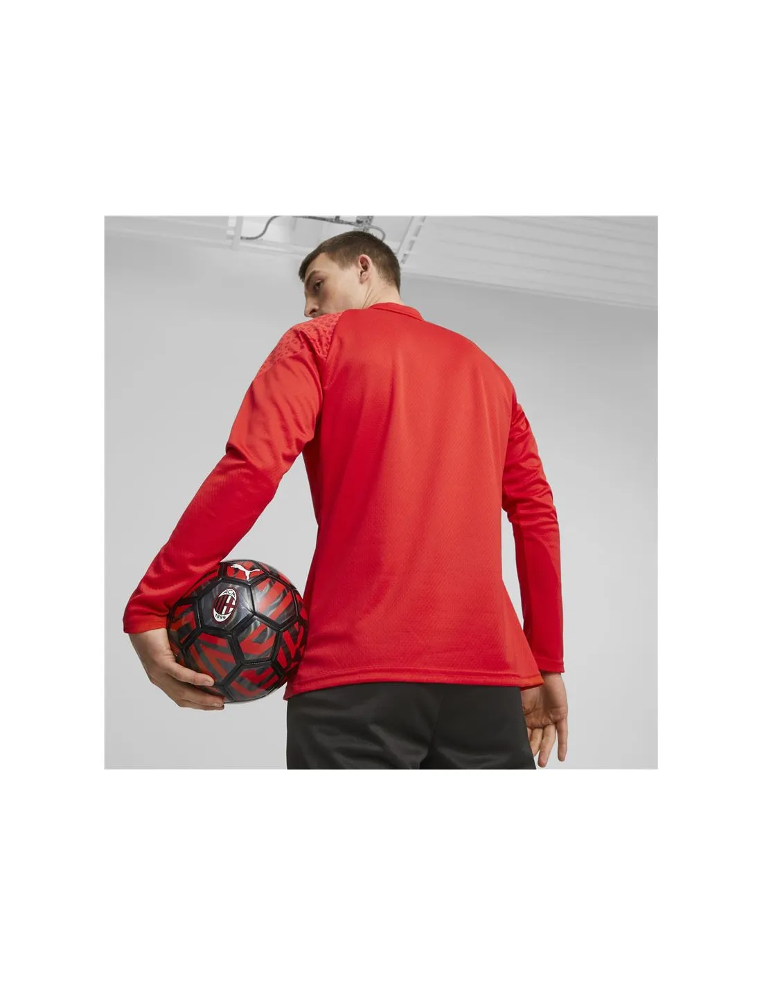 Camiseta de Fútbol Puma Ac Milan Training 1/4 Zip Hombre Rojo