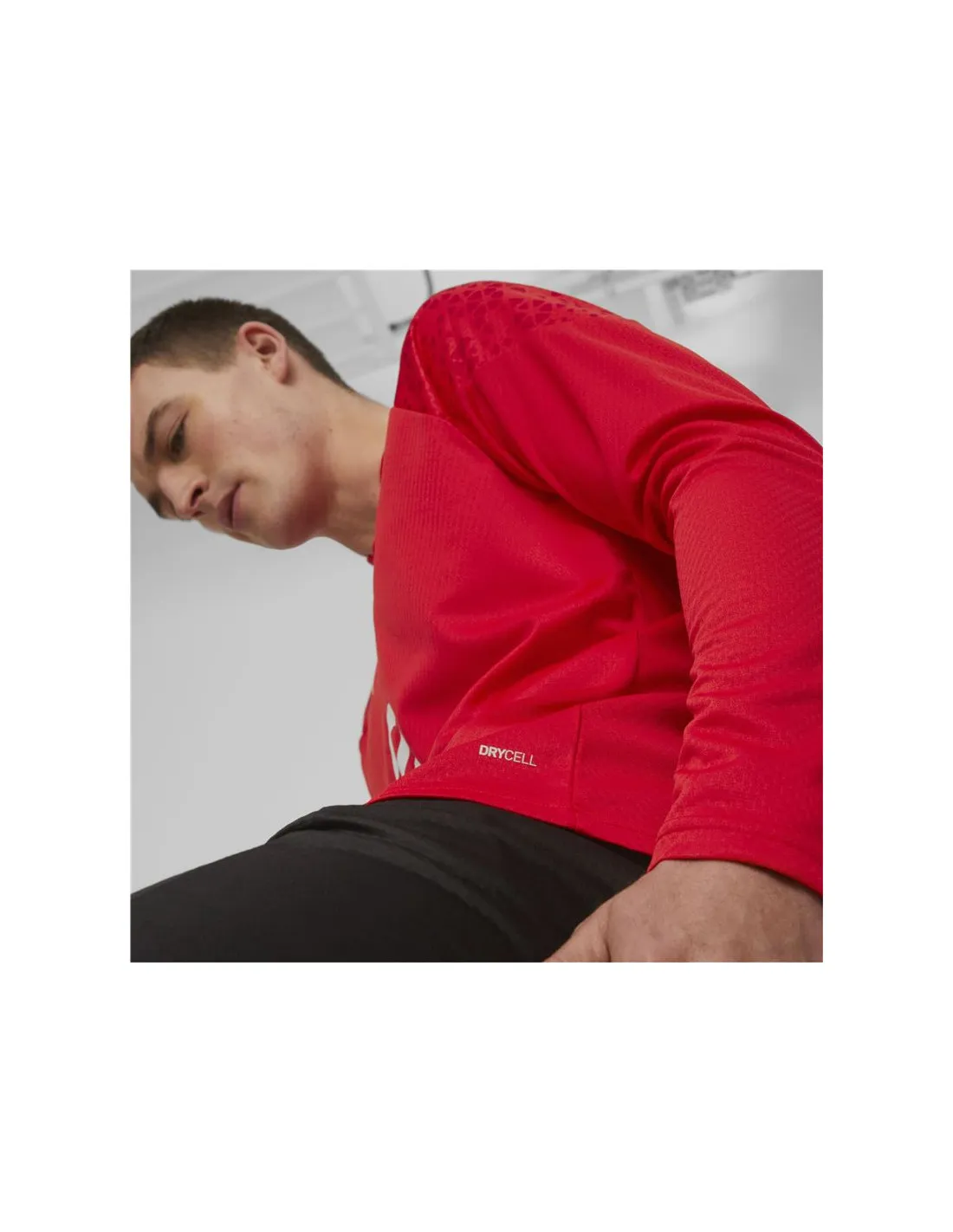 Camiseta de Fútbol Puma Ac Milan Training 1/4 Zip Hombre Rojo