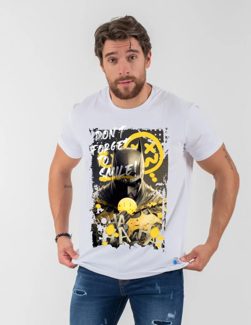 Camiseta de hombre SMILE blanco