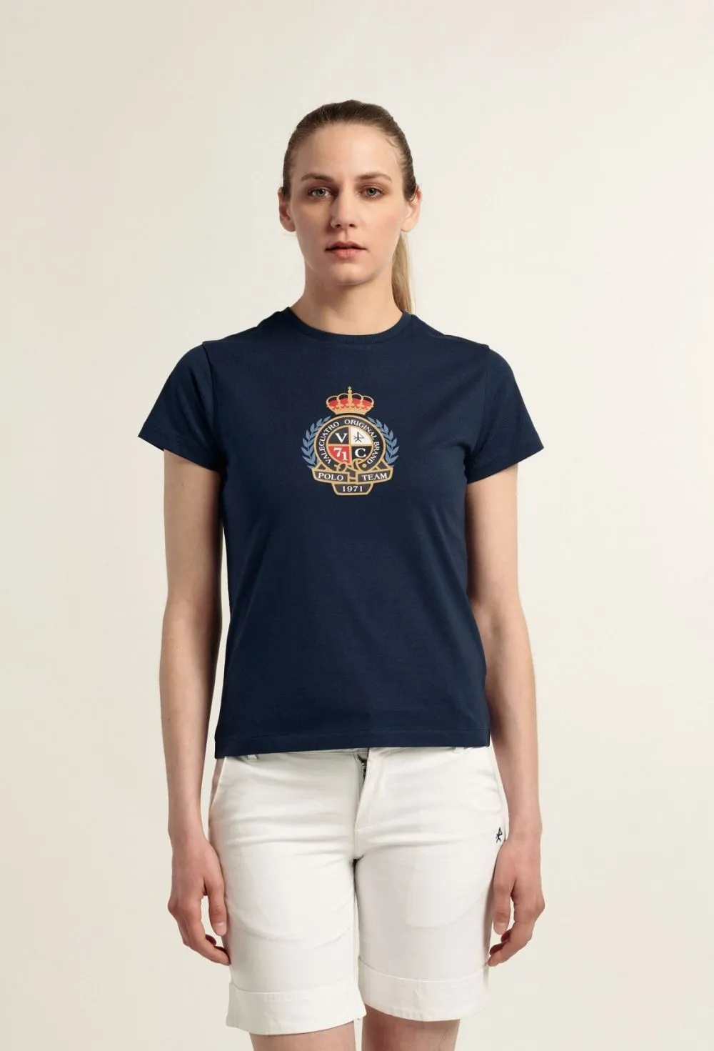 Camiseta escudo Polo Team azul marino
