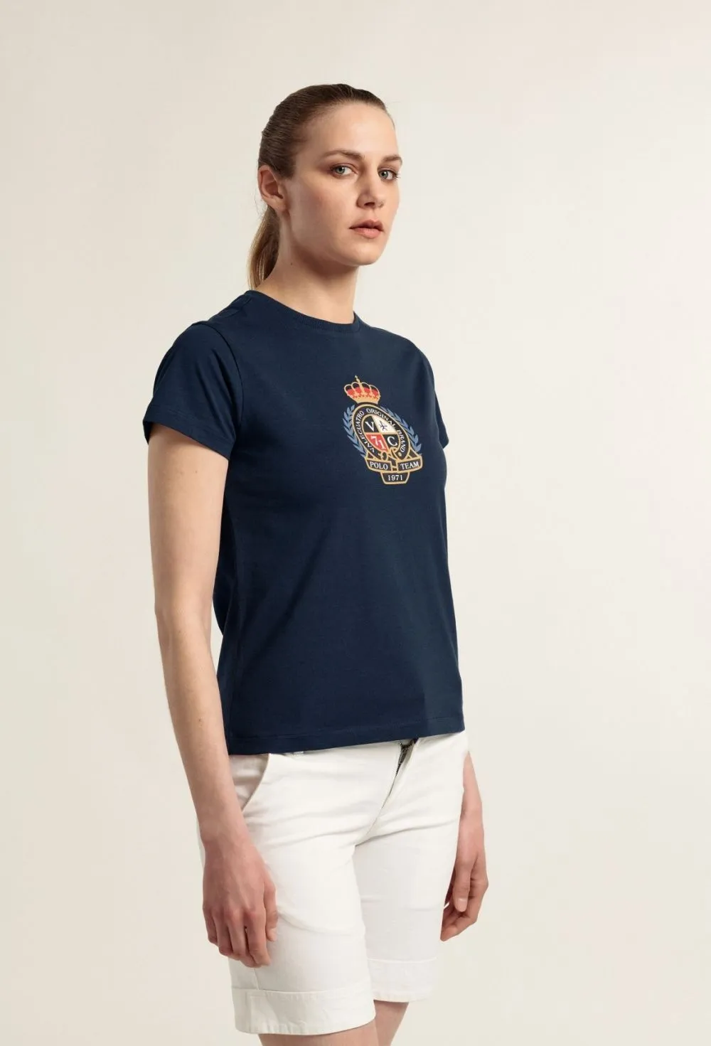 Camiseta escudo Polo Team azul marino