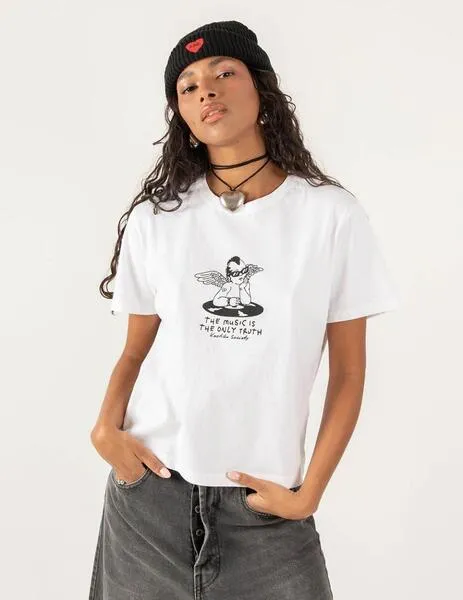CAMISETA KAOTIKO WASHED PUNK ANGEL  WHITE