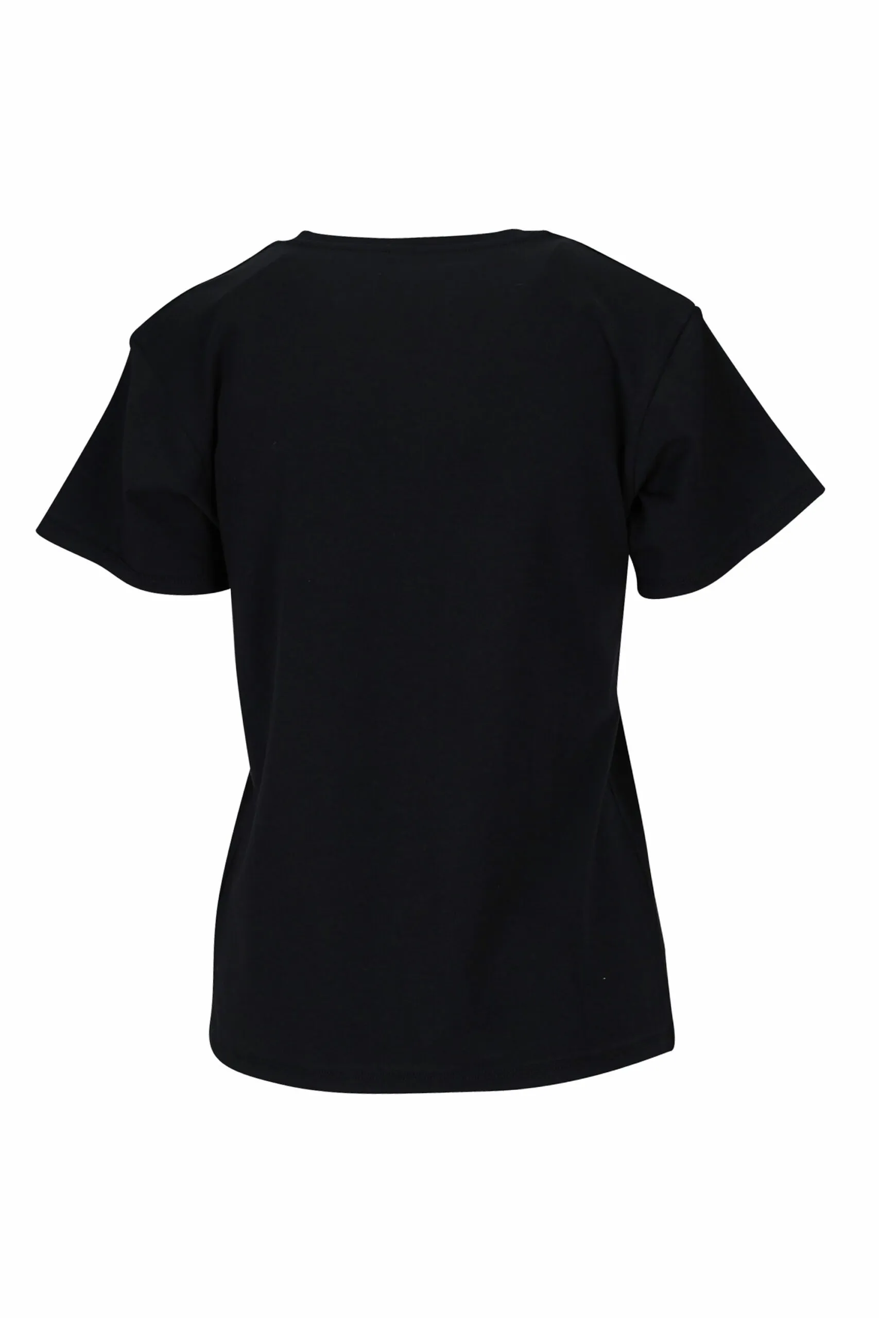 Camiseta negra con cuello en 