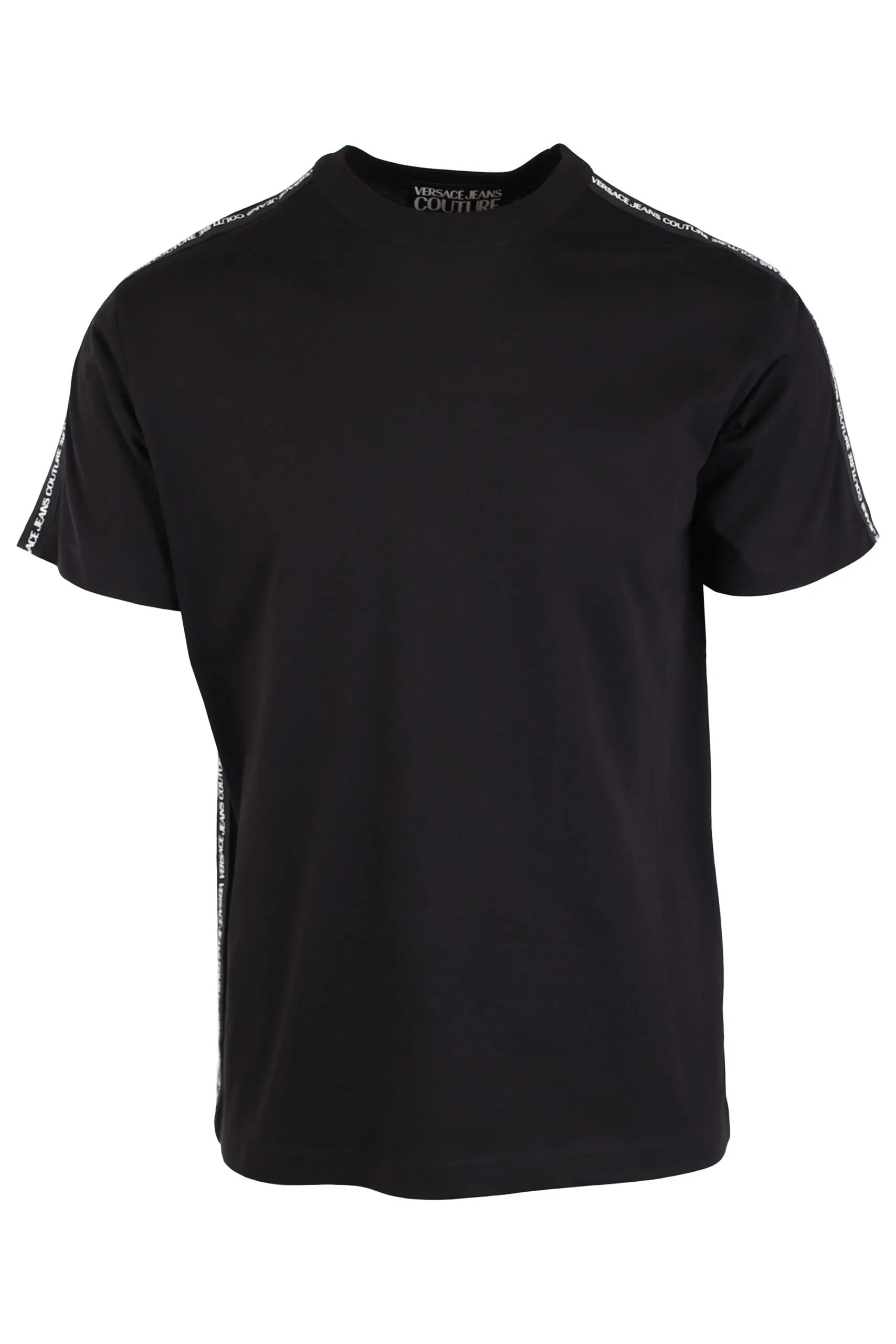Camiseta negra con logo mini en hombros