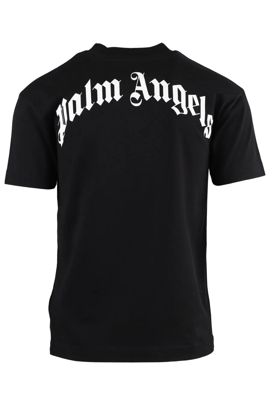 Camiseta negra con oso y logo detrás