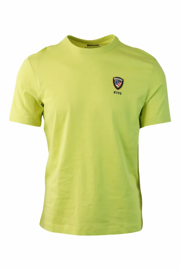 Camiseta verde lima con minilogo escudo