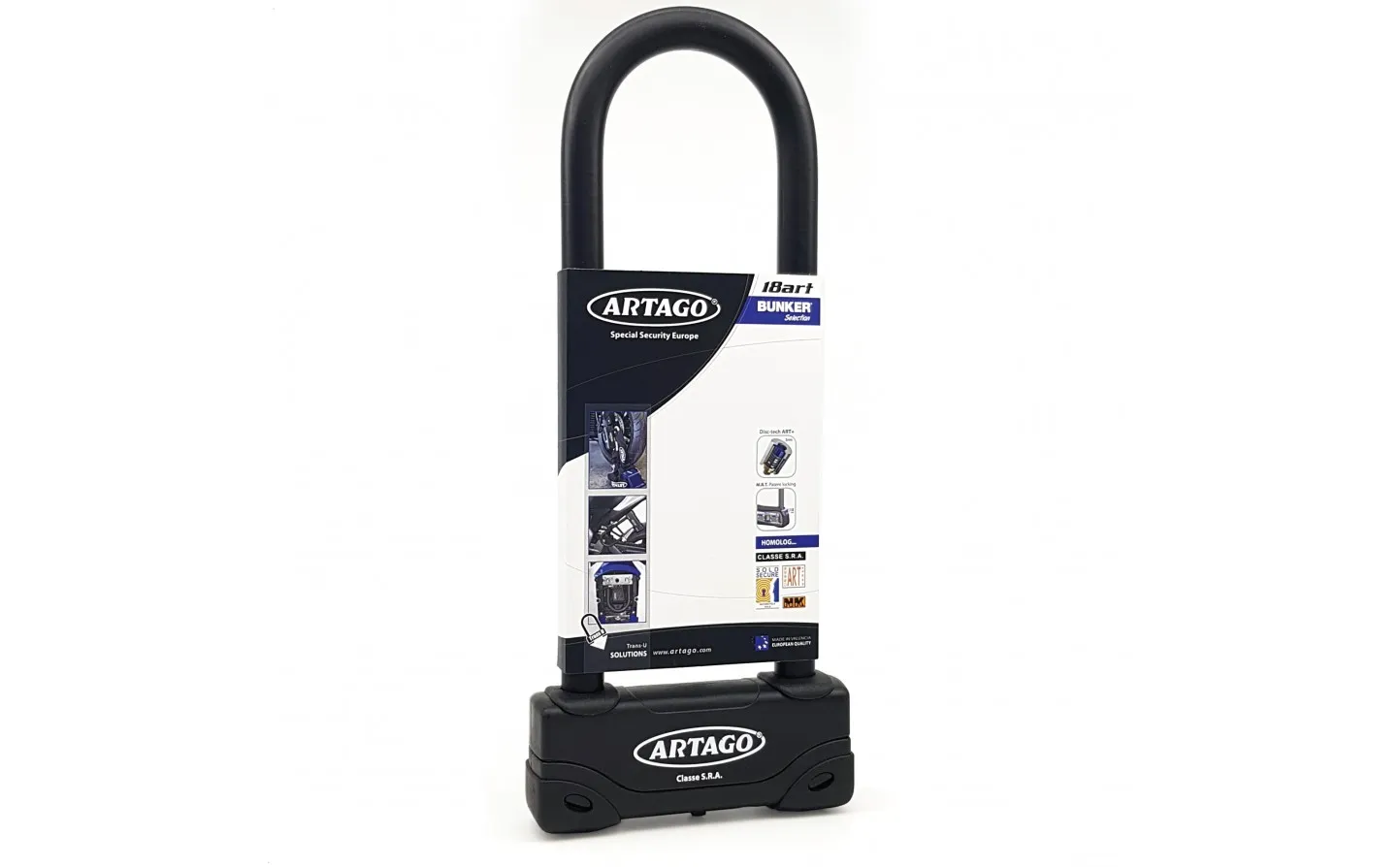 CANDADO MOTO ANTIRROBO U ARTAGO 18ART ø18  320X85 BUNKER |18ART320E|