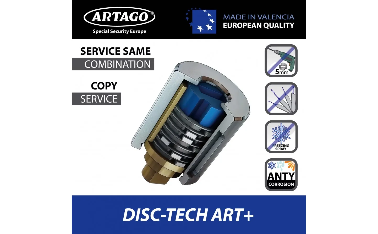CANDADO MOTO ANTIRROBO U ARTAGO 18ART ø18  320X85 BUNKER |18ART320E|