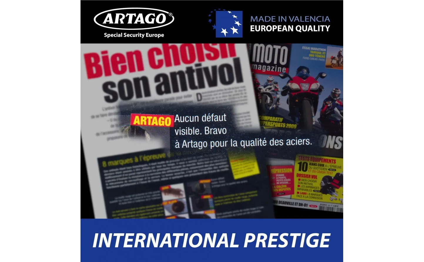 CANDADO MOTO ANTIRROBO U ARTAGO 18ART ø18  320X85 BUNKER |18ART320E|