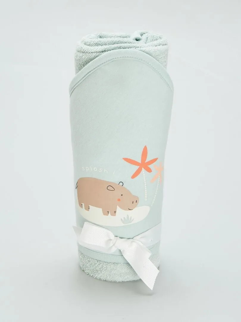 CAPA DE BAñO ESTAMPADA  AZUL
