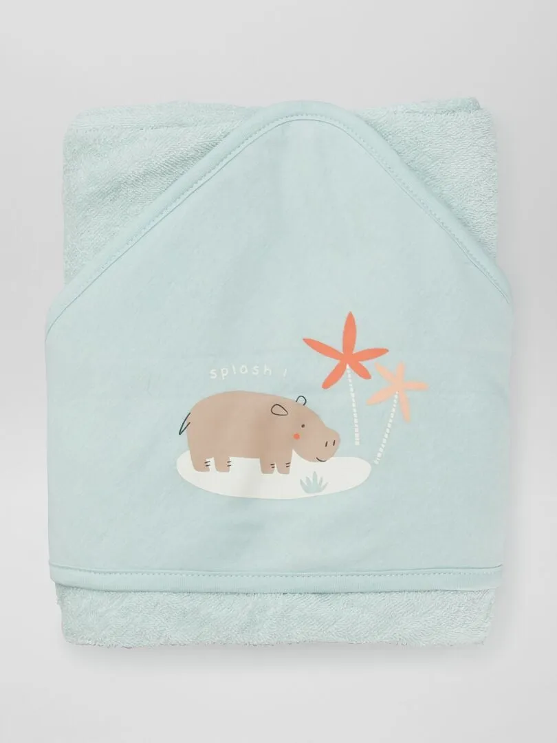 CAPA DE BAñO ESTAMPADA  AZUL