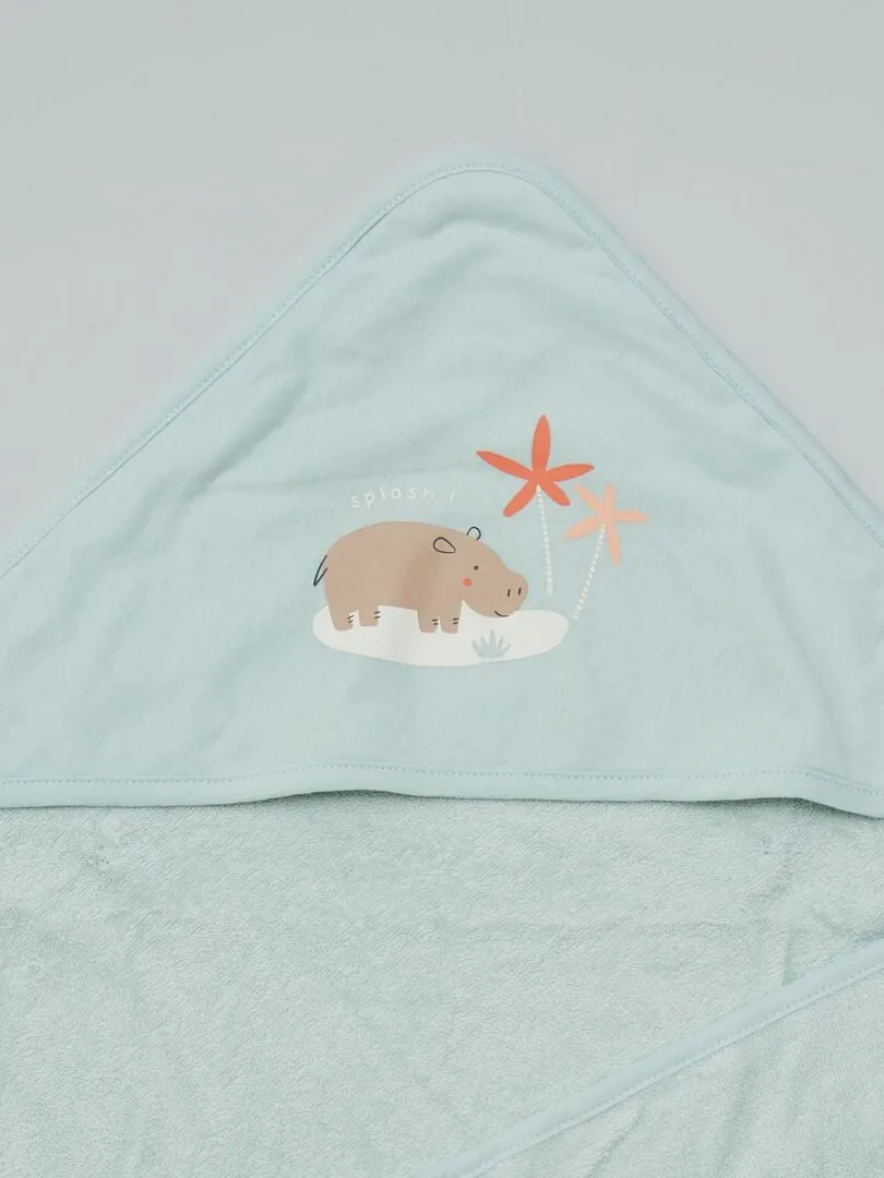 CAPA DE BAñO ESTAMPADA  AZUL
