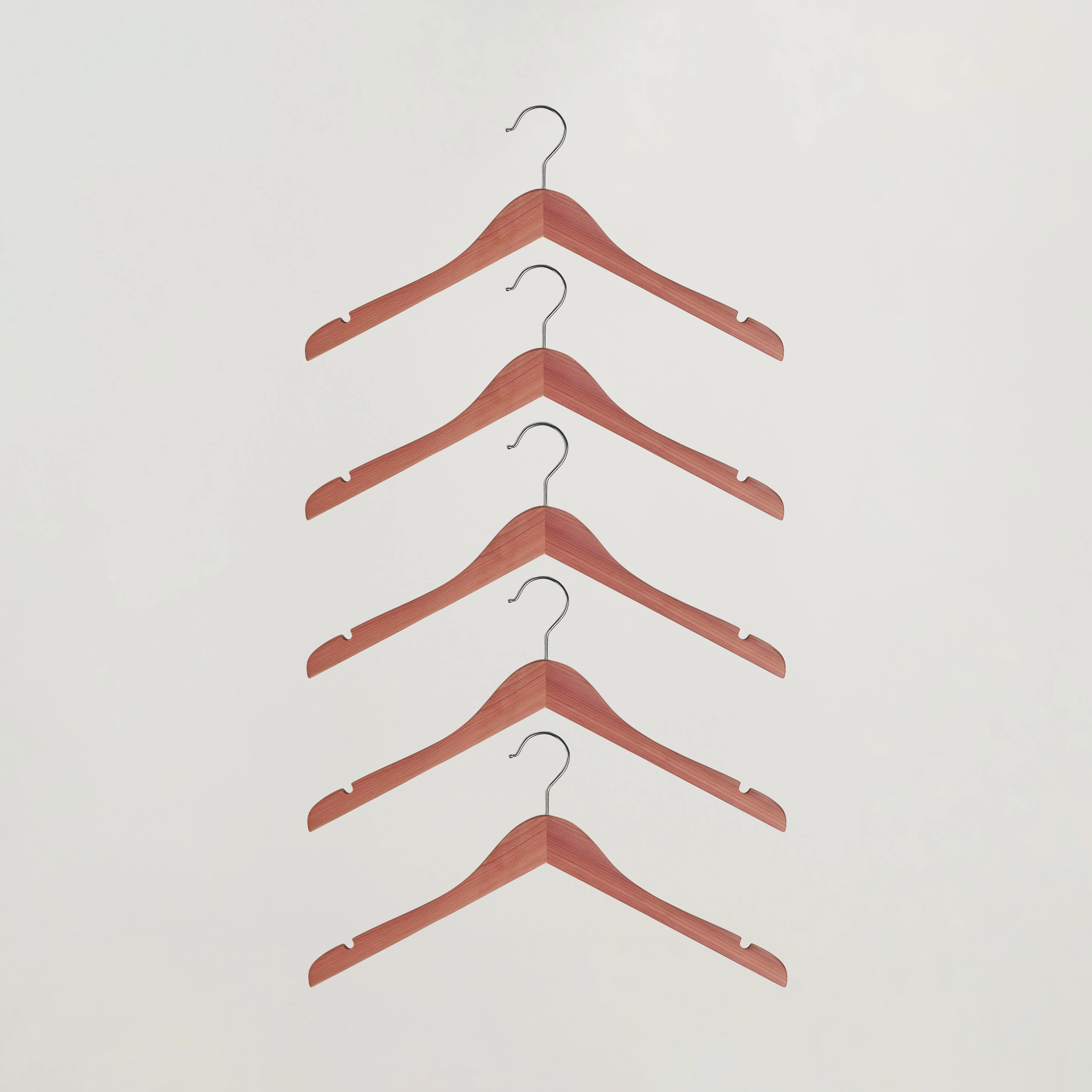 CARE WITH CARL 5PACK CEDAR WOOD SHIRT HANGERS