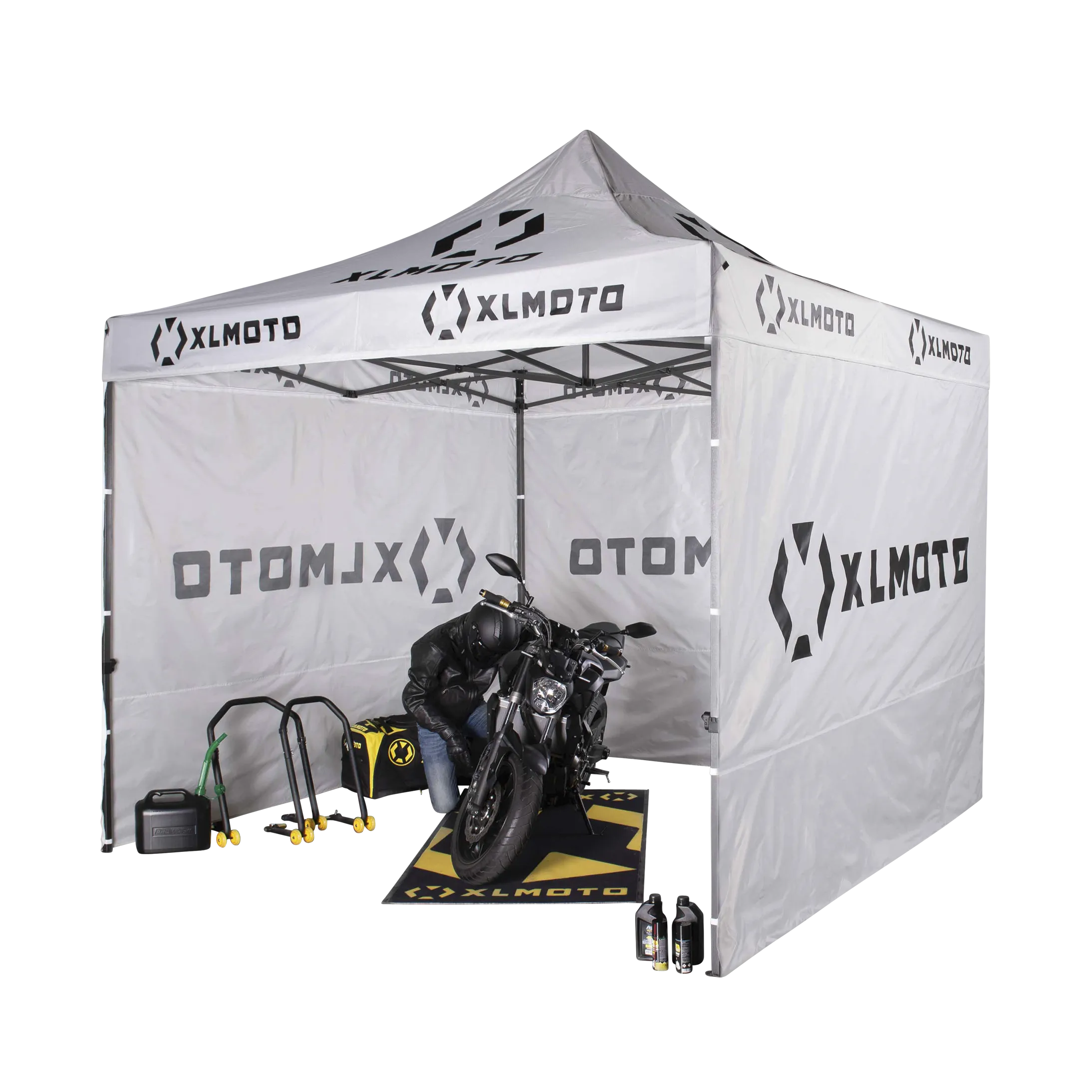 CARPA PLEGABLE XLMOTO EASYUP 3X3 M CON PAREDES NEGRA