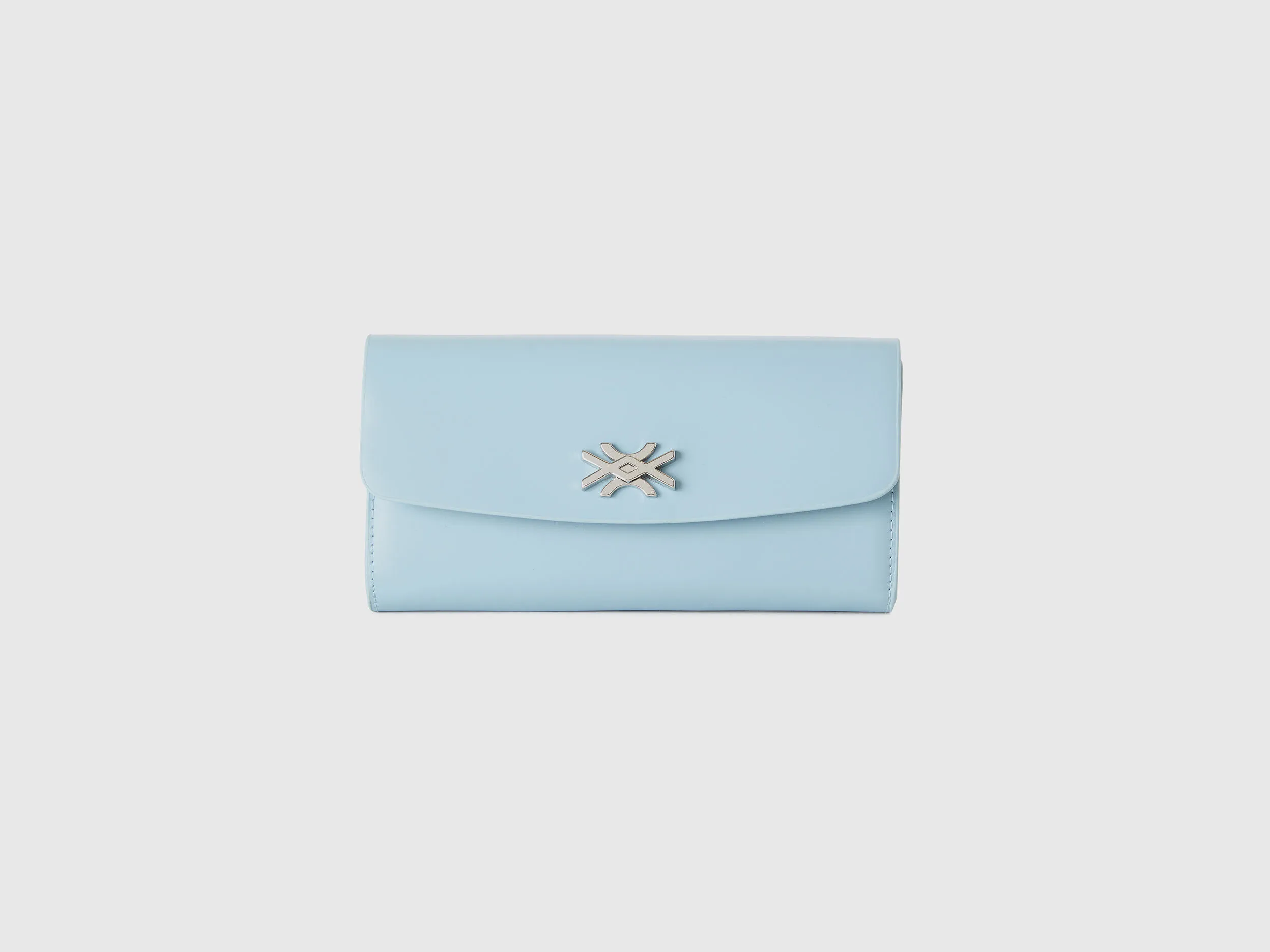Cartera grande de tejido con efecto piel