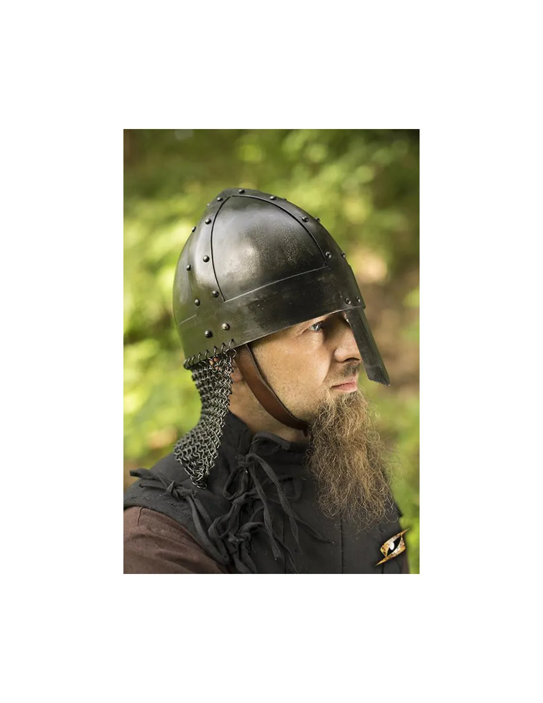 Casco vikingo Spangenhelm acabado oscuro, Epic Armoury