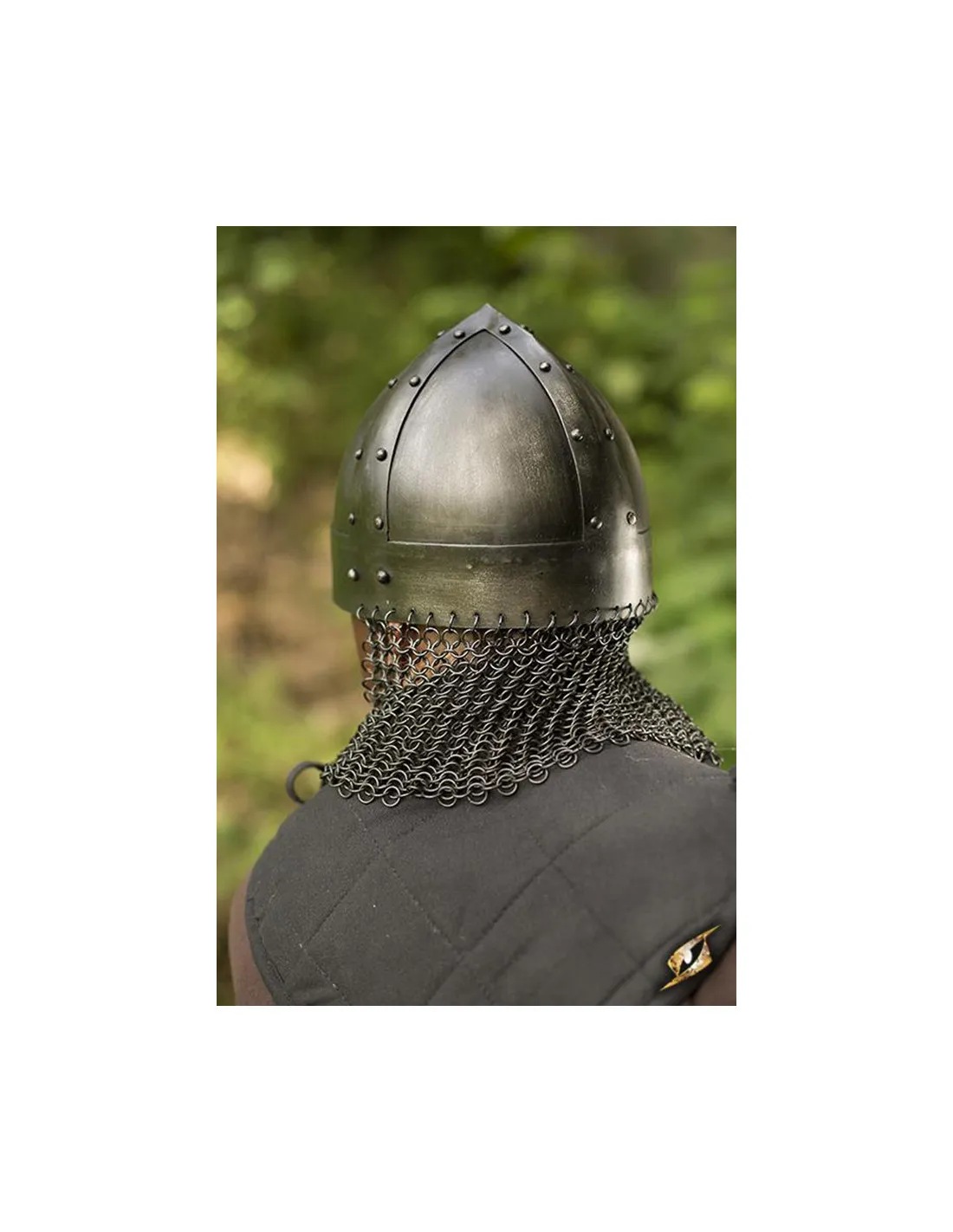 Casco vikingo Spangenhelm acabado oscuro, Epic Armoury