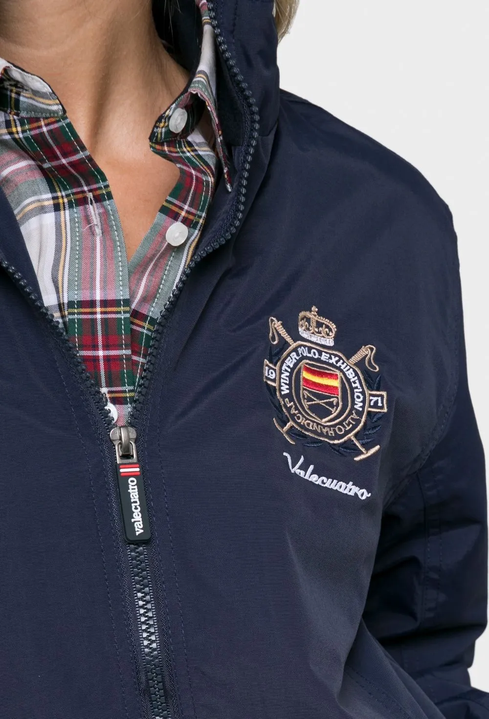 Cazadora mujer azul marino escudo España