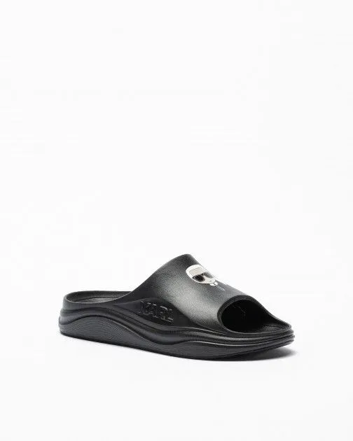 Chanclas pala Karl Lagerfeld SKOONA Karl Ikonic Slide Negro