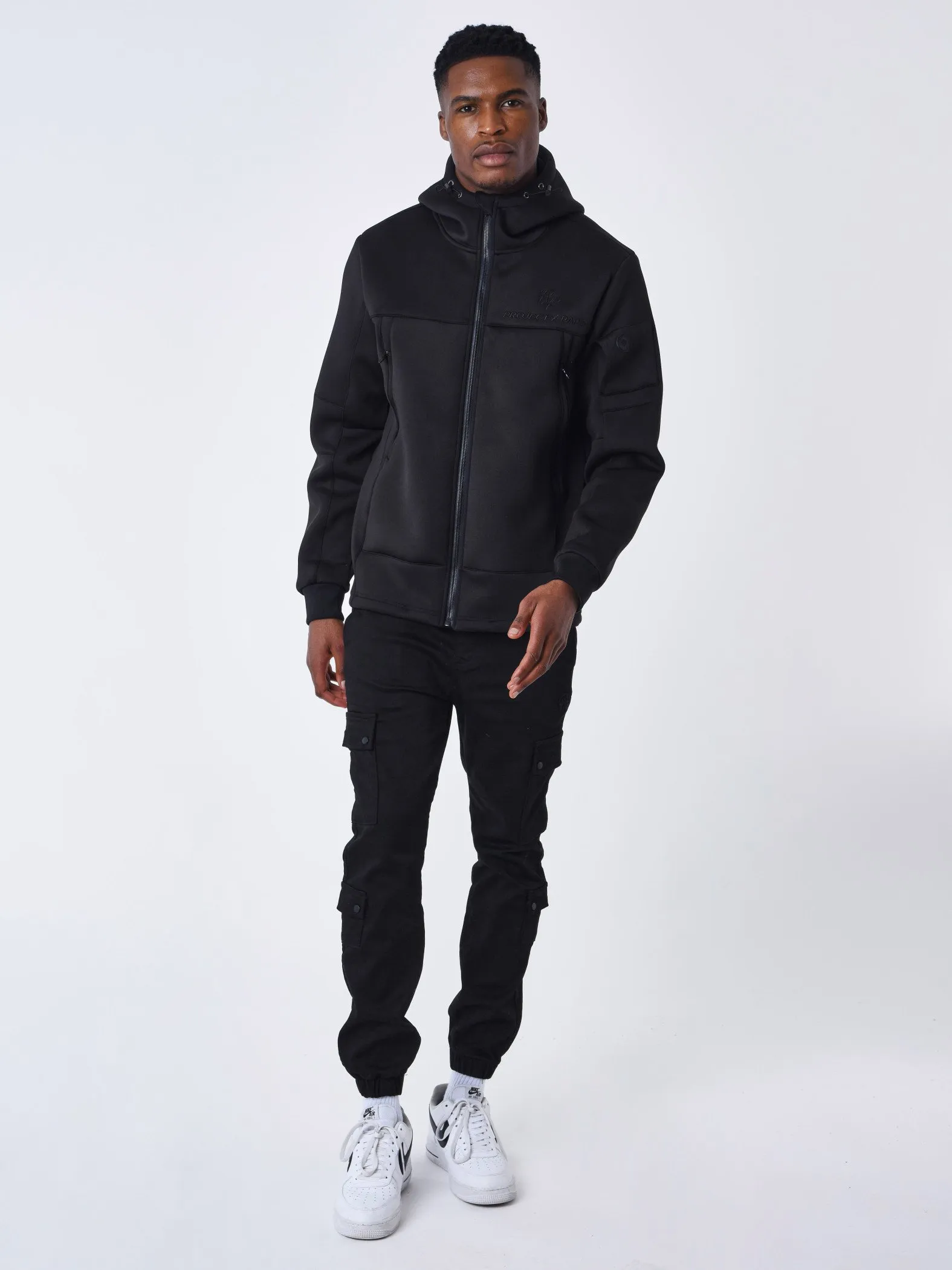 Chaqueta con capucha Techwear