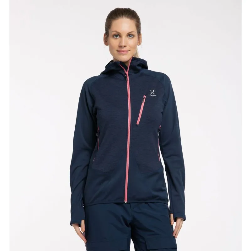 Chaqueta HAGLÖFS Spire Mid Hood (Azul Tarn) Mujer