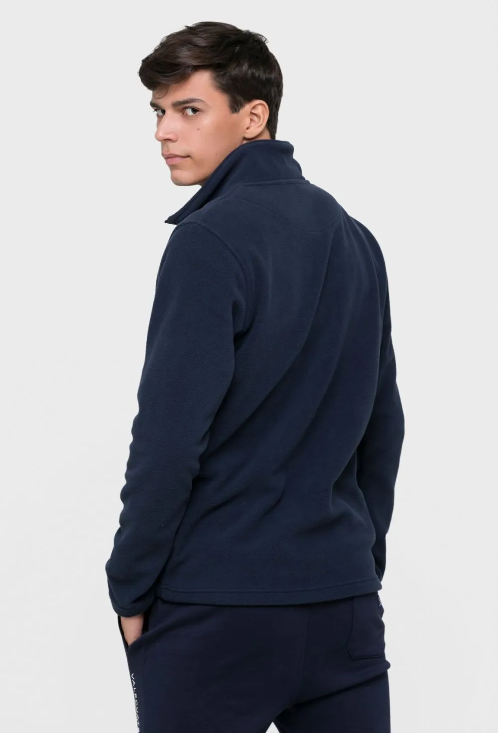 Chaqueta polar modelo escudo azul marino