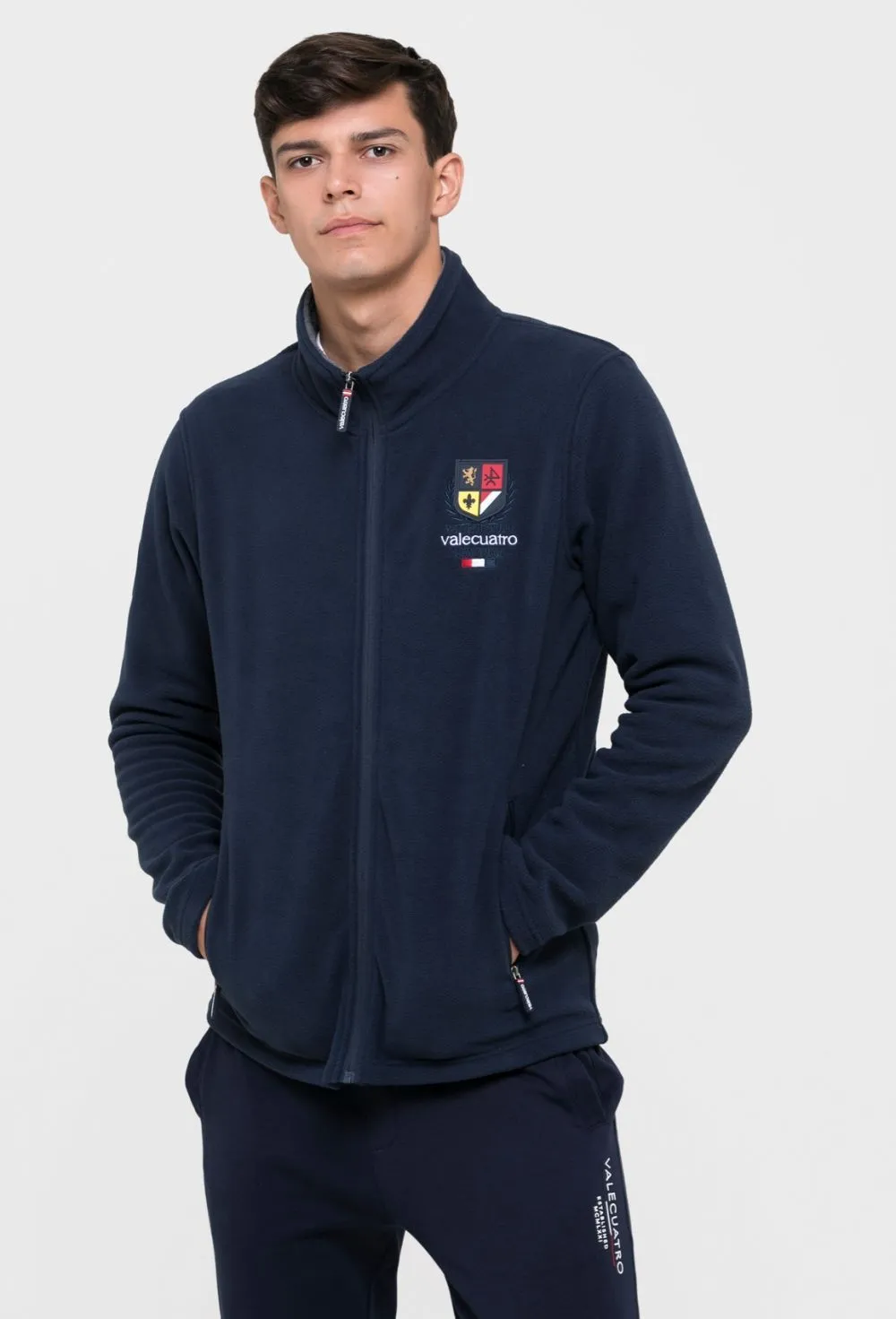 Chaqueta polar modelo escudo azul marino